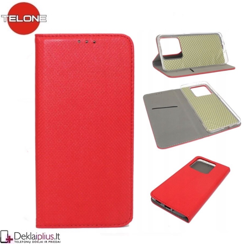 Telone atverčiamas dėklas - raudonas (Xiaomi 14T Pro) Telone atverčiamas dėklas - raudonas (Xiaomi 14T Pro)